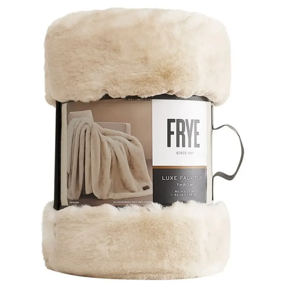 FRYE Luxe Faux Fur Throw 70”x60”